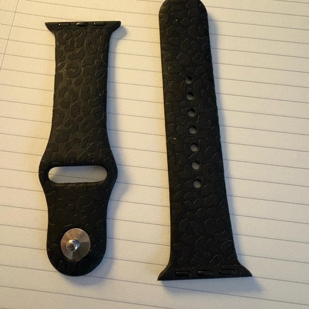 New Black leopard print Apple Watch band S/M